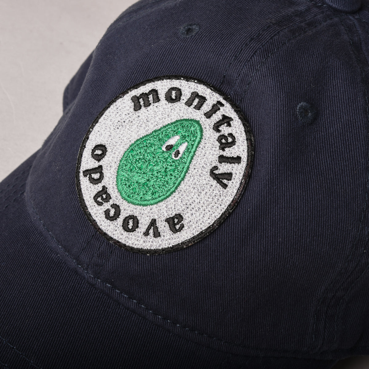 MONITALY GOLF DAD HAT W/ AVOCADO PATCH - NAVY