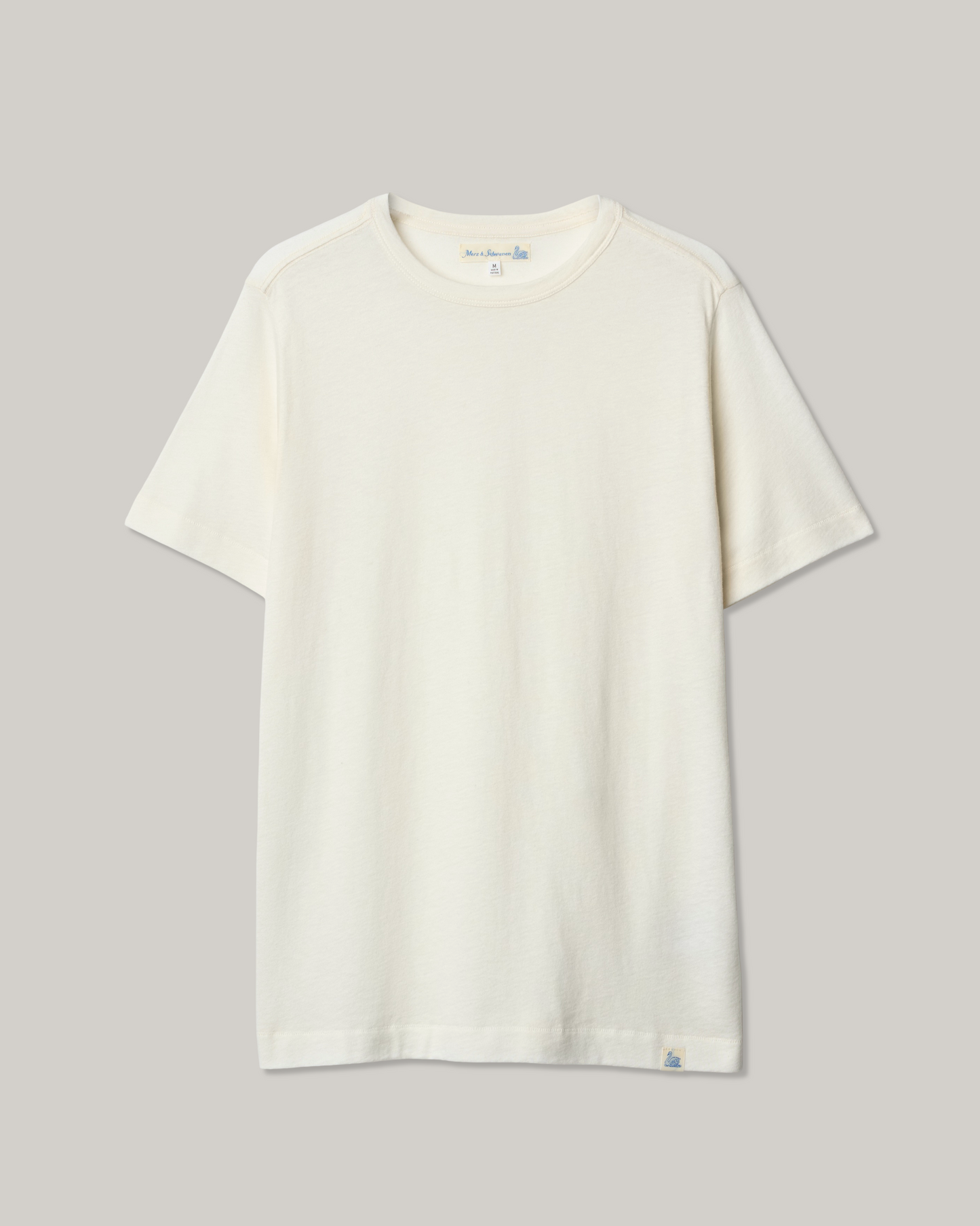 MERZ B. SCHWANEN COTTON - CASHMERE WOMEN'S T-SHIRT - NATURAL