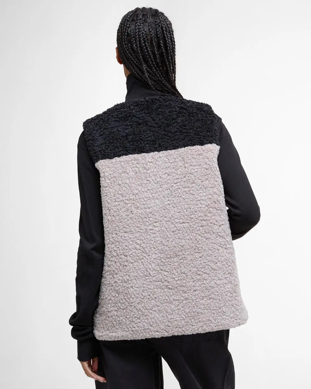 BARBOUR CATHY FLEECED LINER - NATURAL/ CAMEL/ BLACK