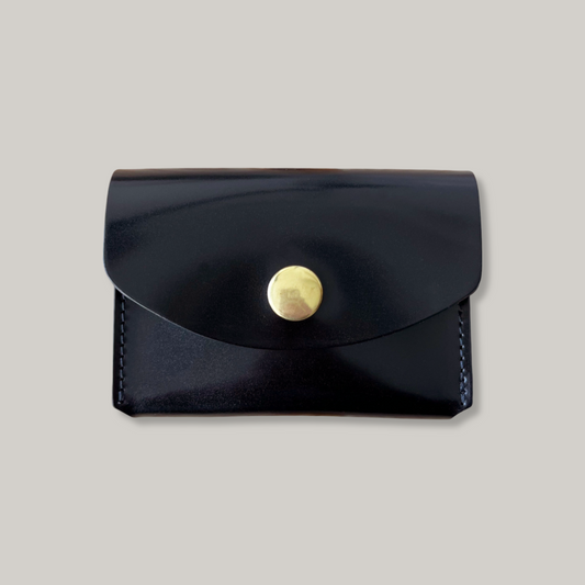 KOBASHI STUDIO CORDOVAN CARD CASE WALLET - BLACK