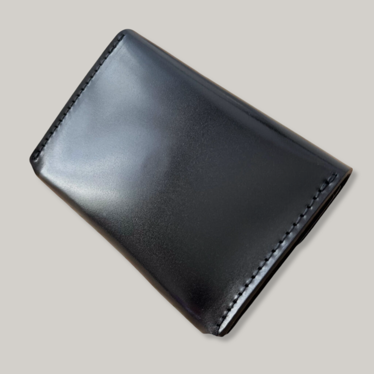 KOBASHI STUDIO CORDOVAN CARD CASE WALLET - BLACK