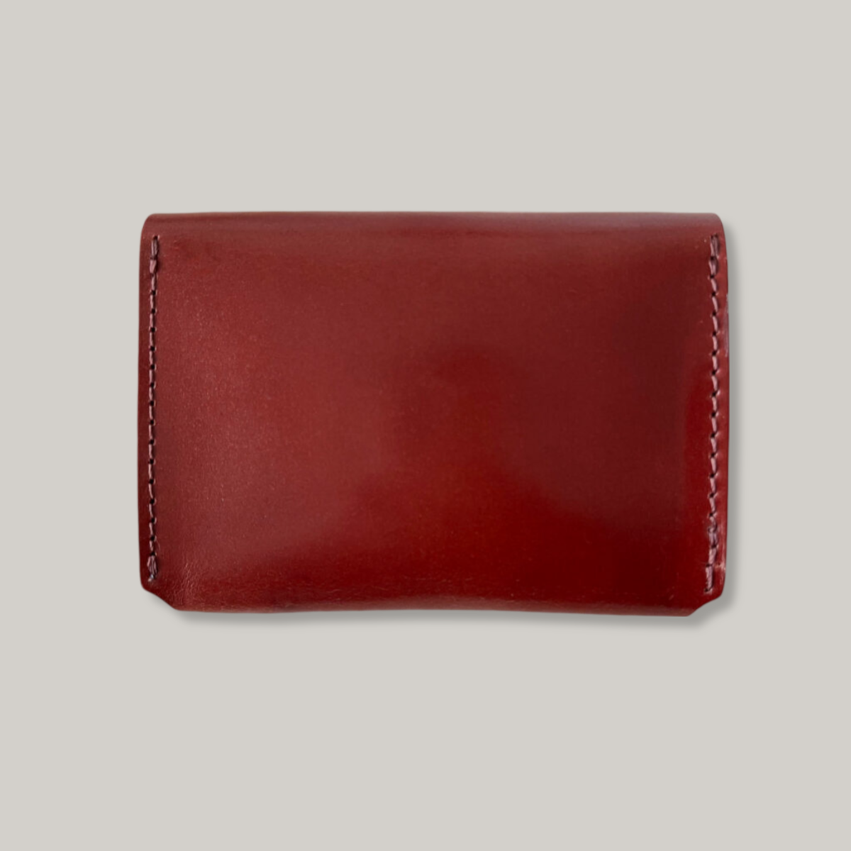 KOBASHI STUDIO CORDOVAN CARD CASE WALLET - RED BROWN