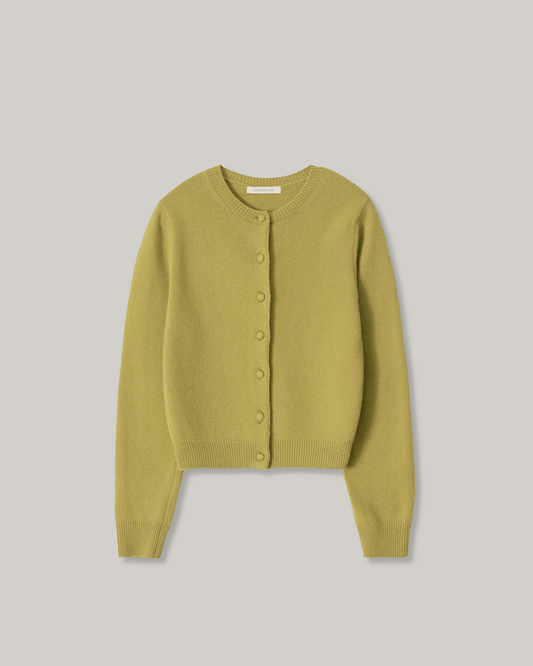 NOTHING WRITTEN DIENE ROUND CARDIGAN - OLIVE