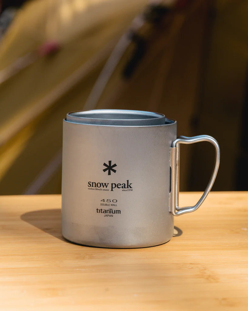 SNOW PEAK TI-DOUBLE 450G MUG - TITANIUM