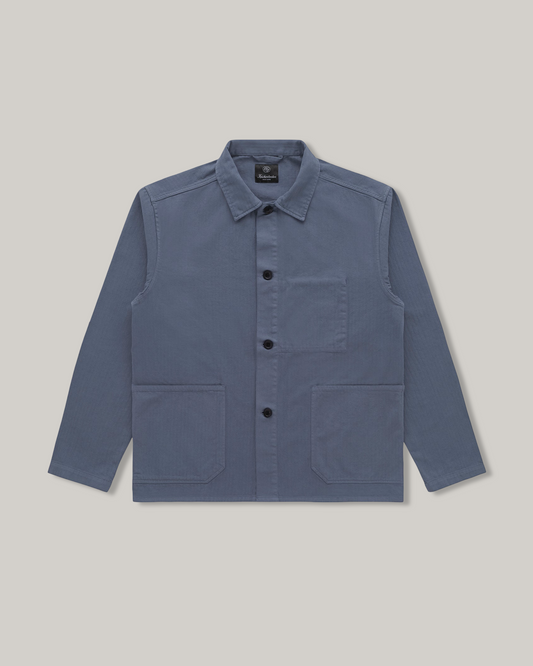 KNICKERBOCKER FRENCH VINTAGE HBT OVERSHIRT - COUNTRY BLUE