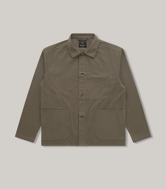 KNICKERBOCKER FRENCH VINTAGE HBT OVERSHIRT - MUSHROOM