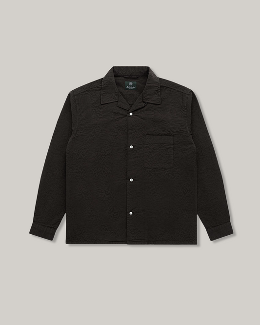 FULTON SEERSUCKER SHIRT - BROWN