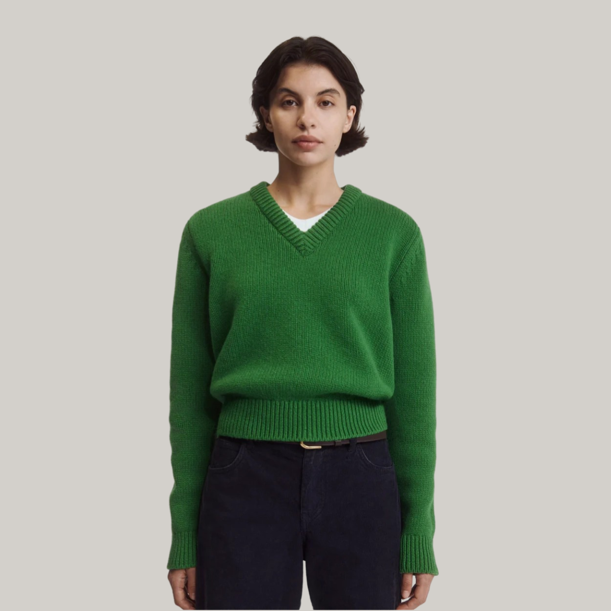 &DAUGHTER GLENN V-CHECK - PAGODA GREEN