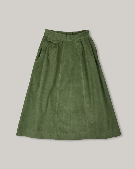 KARDO WOMEN'S LALI CORDUROY SKIRT - GREEN