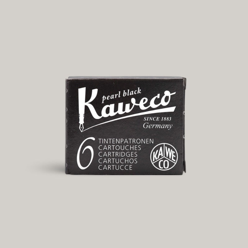 KAWECO FOUNTAIN INK CARTRIDGE BLK 6
