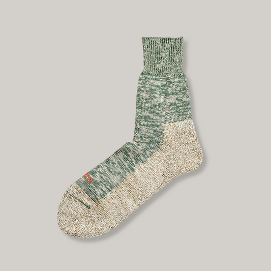 NIGEL CABOURN  COTTON LINEN PILE SOCKS  - GREEN