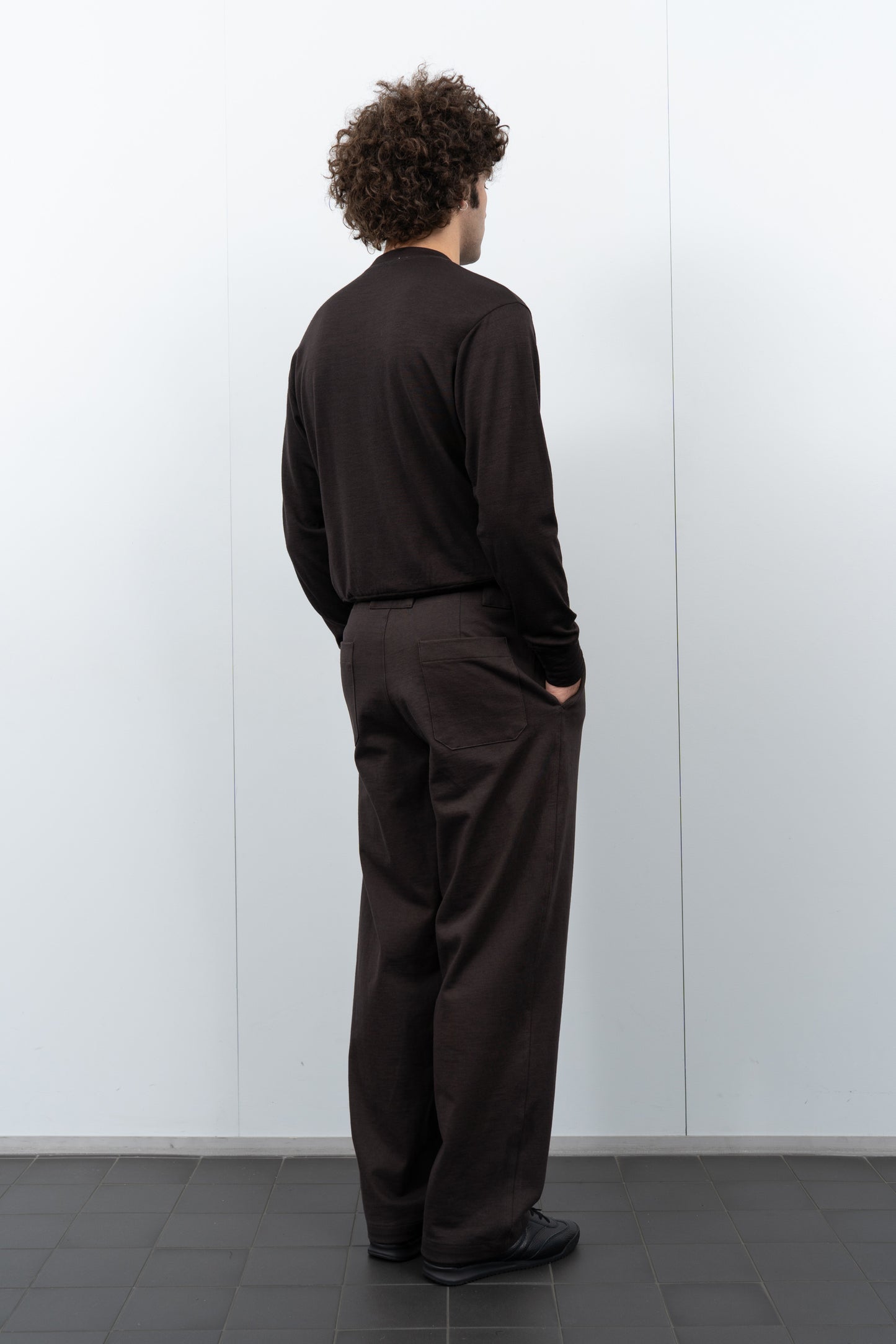 LADY WHITE CO. JERSEY TROUSER - BLACK MUSHROOM