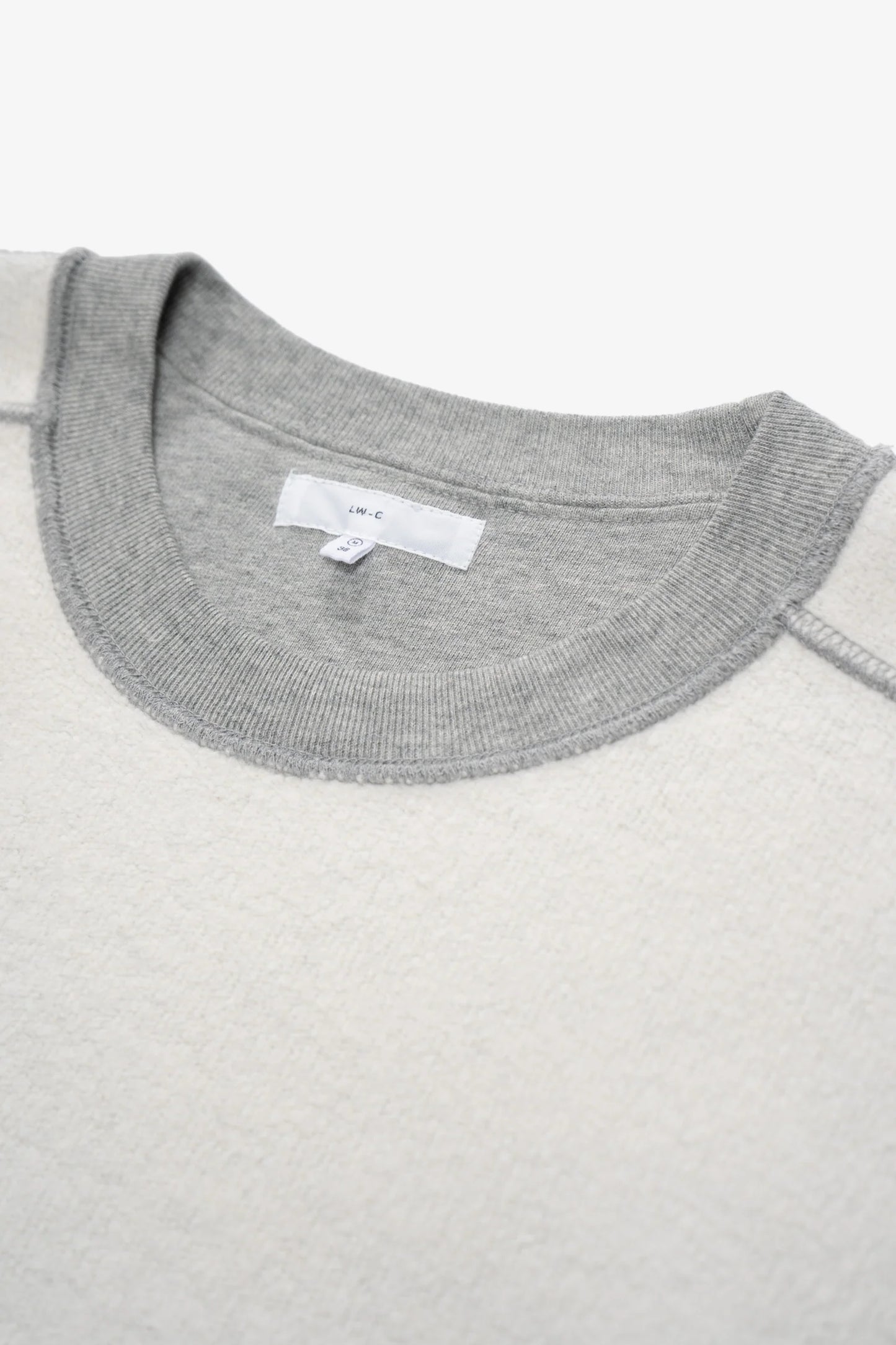LADY WHITE CO. MINI CREWNECK - REVERSE HEATHER GREY