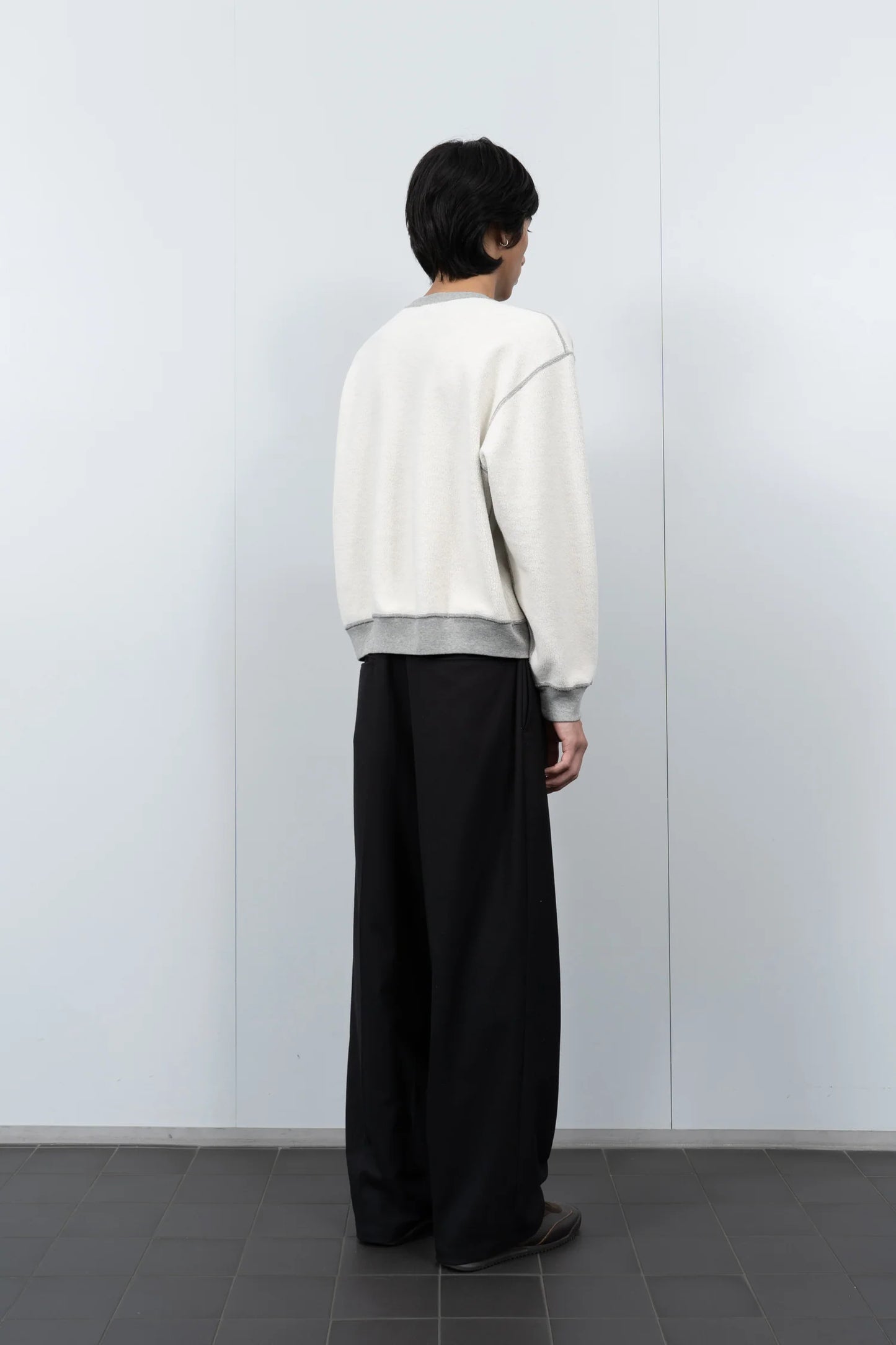 LADY WHITE CO. MINI CREWNECK - REVERSE HEATHER GREY