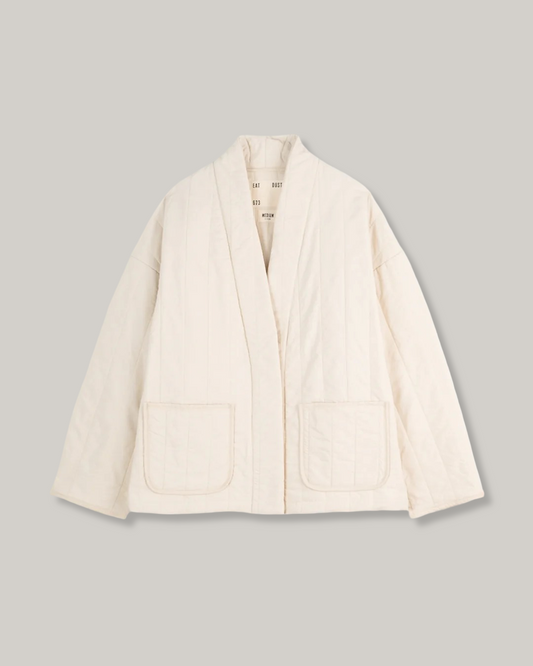EAT DUST EDO JACKET - COTTON QUILT - ECRU