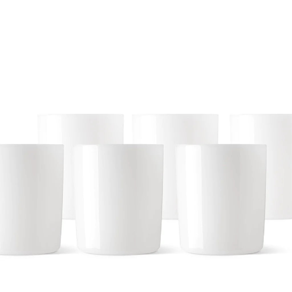 STUDIO MILLIGRAM GLASS SET OF 6 - JADE WHITE