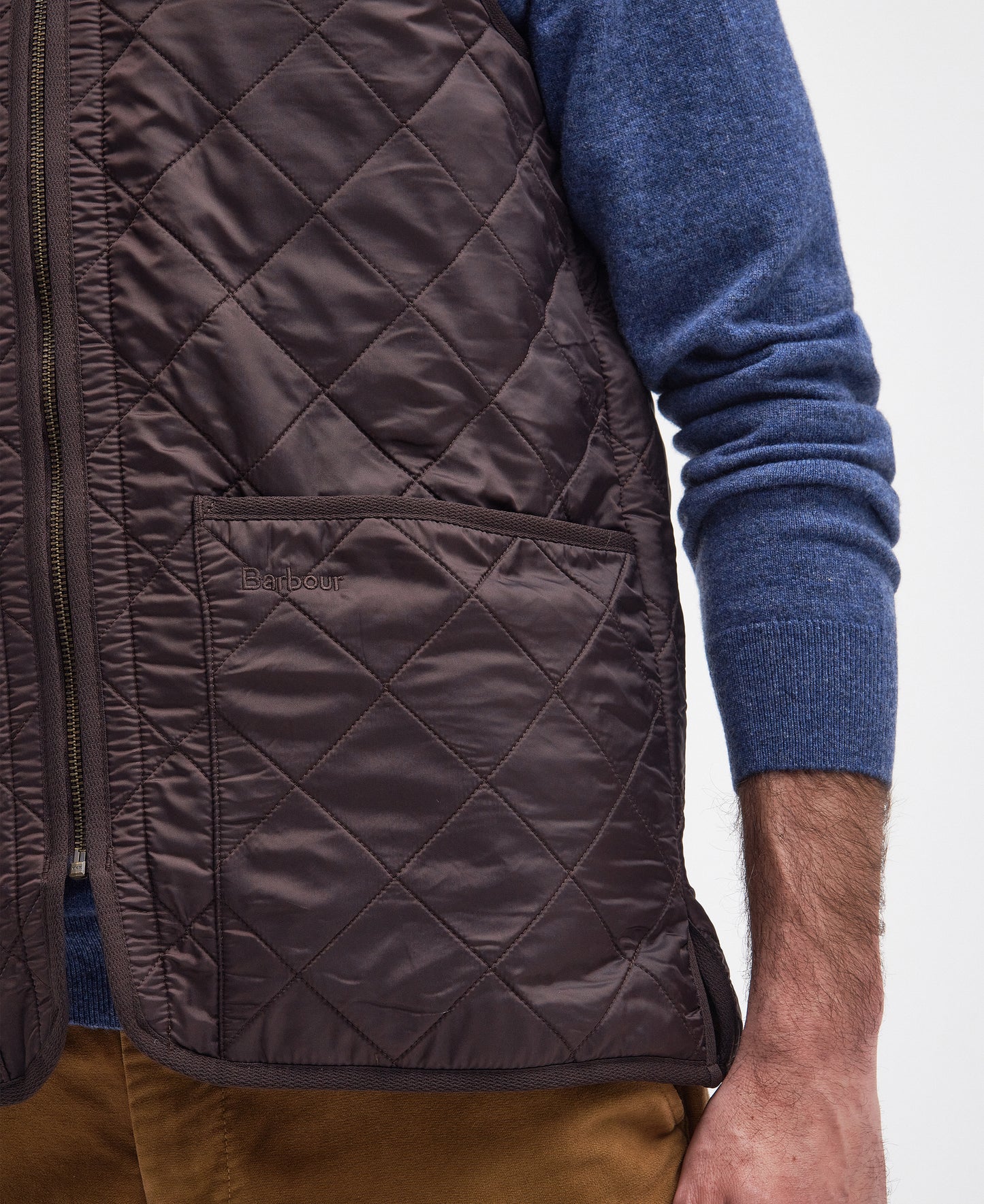 BARBOUR POLARQUILT LINER - DARK BROWN