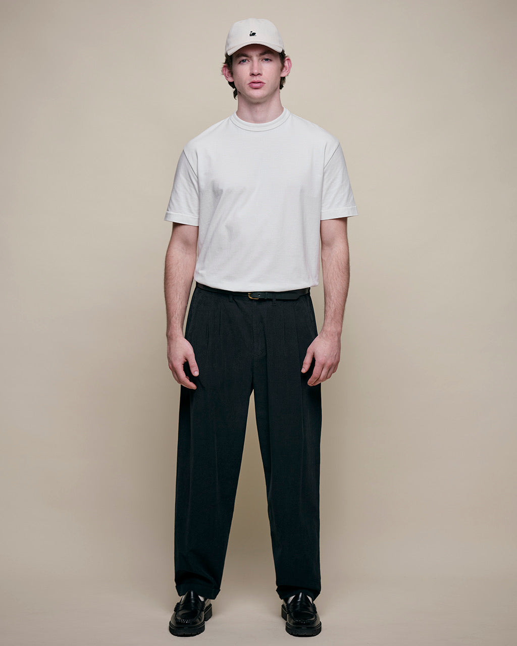 MERZ B. SCHWANEN UNISEX COTTON CORDUROY PANTS - DEEP BLACK