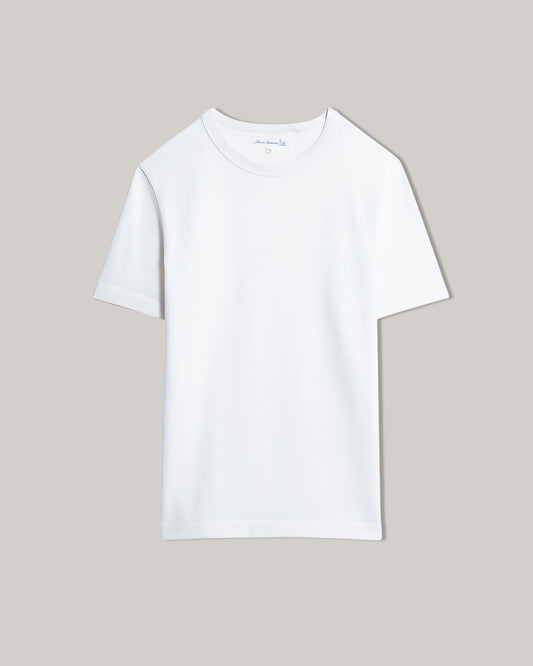 MERZ B. SCHWANEN 214 CREW NECK T-SHIRT RELAXED FIT - WHITE