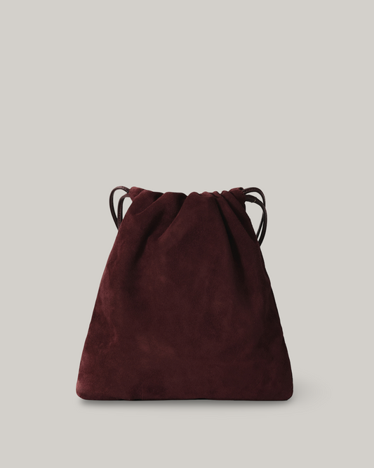 NOTHING WRITTEN FATU SHOULDER BAG - WINE SUEDE