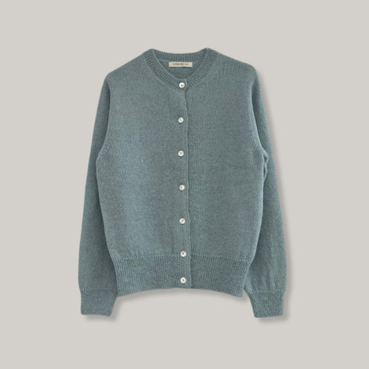 NOTHING WRITTEN MOA MOHAIR CARDIGAN - BLUE