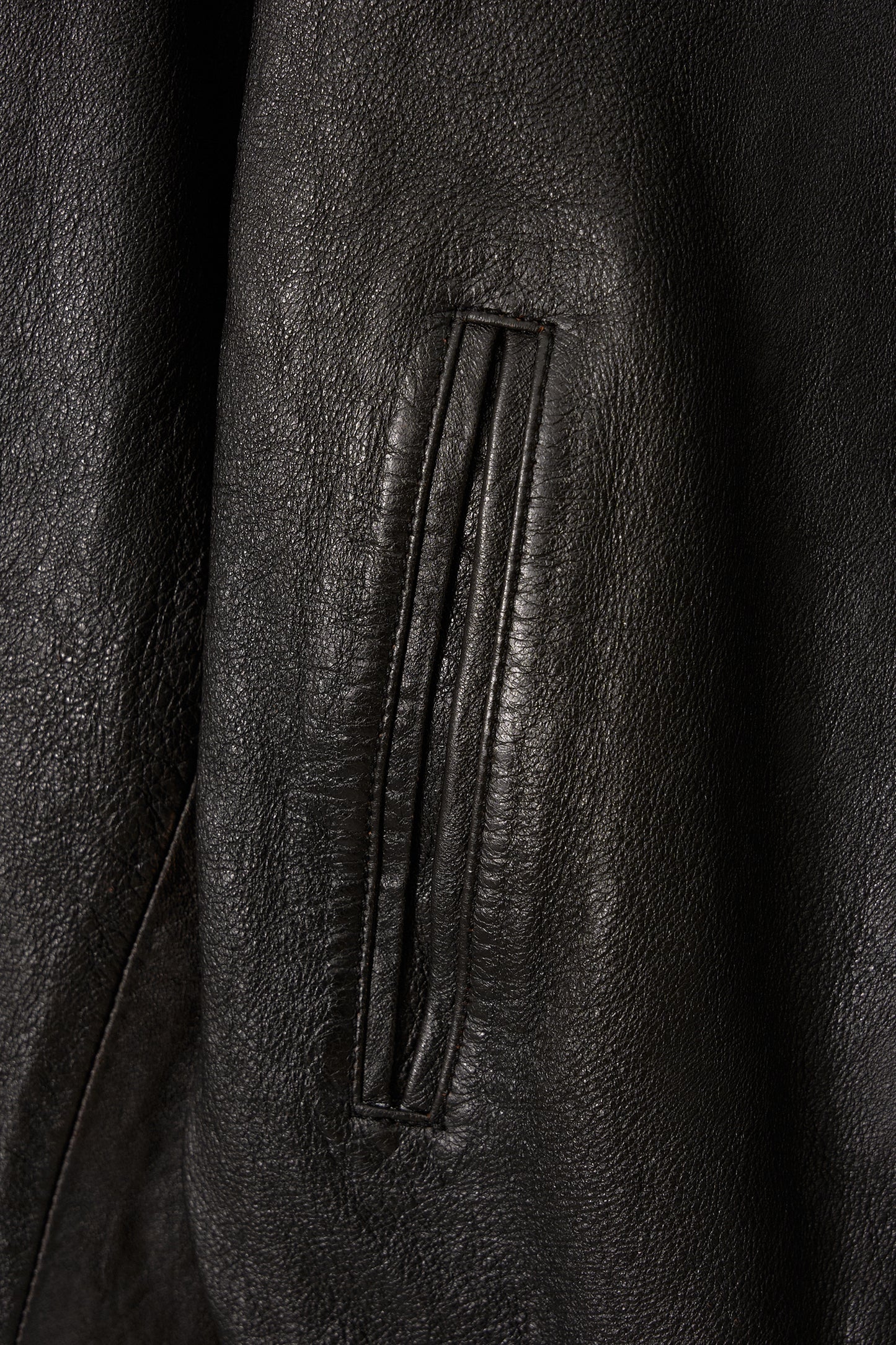 NOTHING WRITTEN LEATHER SINGLE RIDER JACKET - BLACK