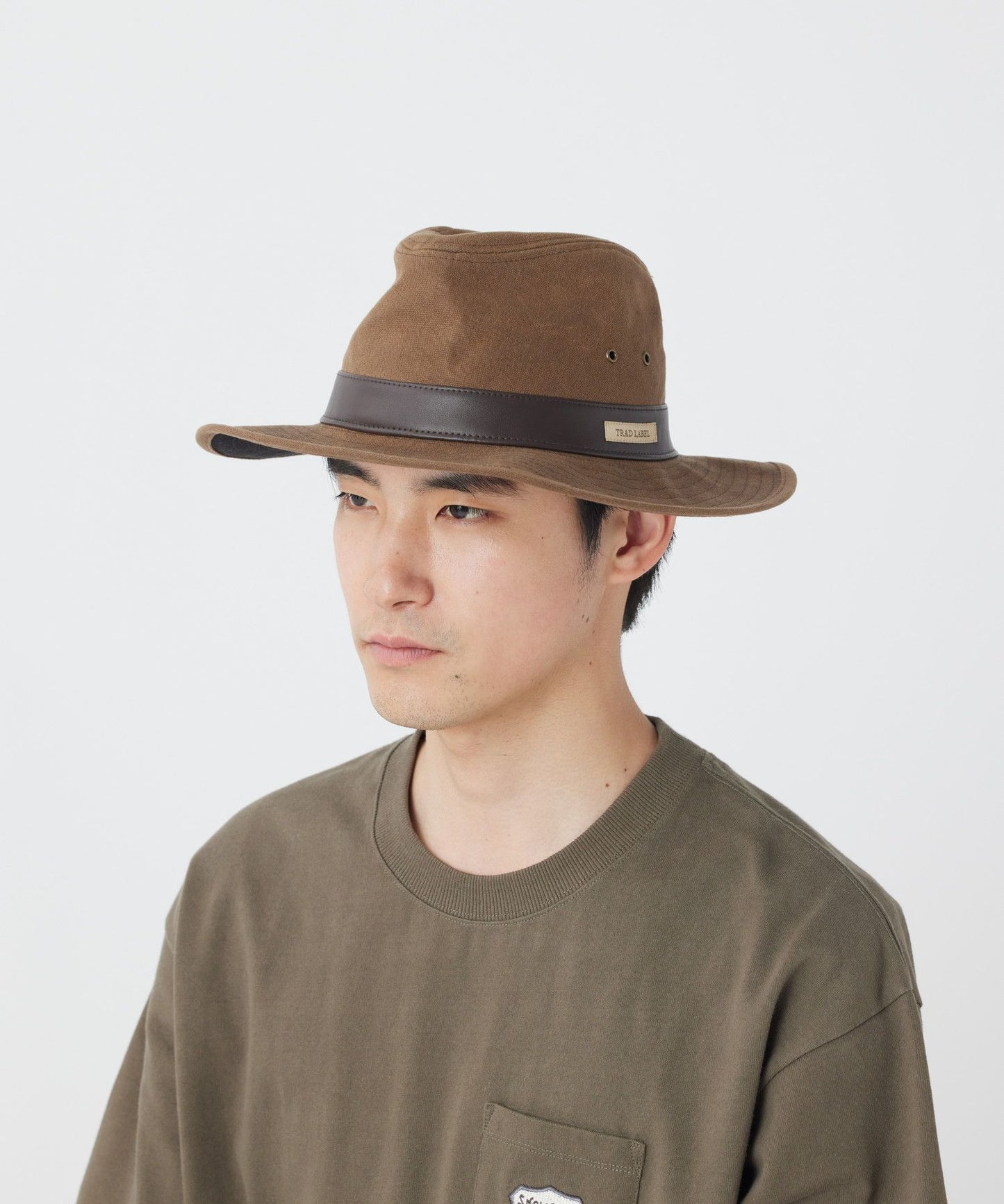 SNOW PEAK TRAD LABEL OILED CLASSIC HAT - DARK BROWN