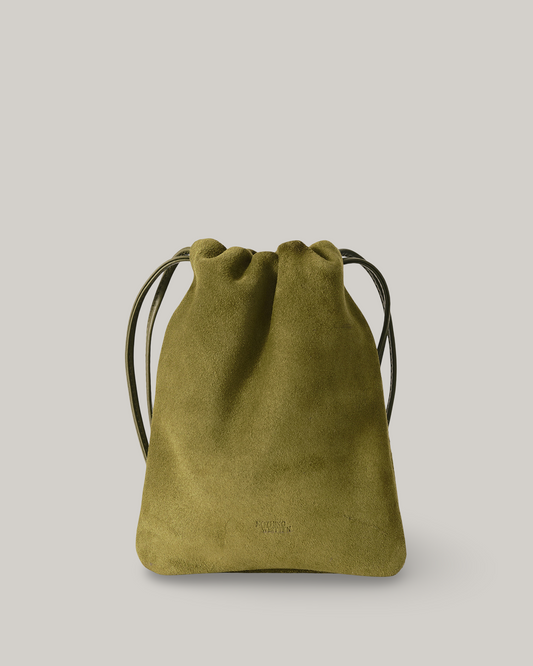 NOTHING WRITTEN FATU MINI SHOULDER BAG - OLIVE SUEDE