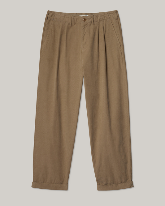 MERZ B. SCHWANEN UNISEX COTTON CORDUROY PANTS - DUSTED KHAKI