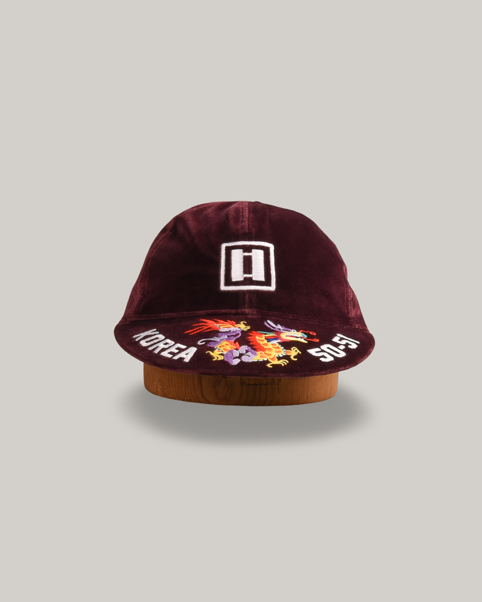 PAPA NUI KOREA '51 CAP - BURGUNDY VELVET