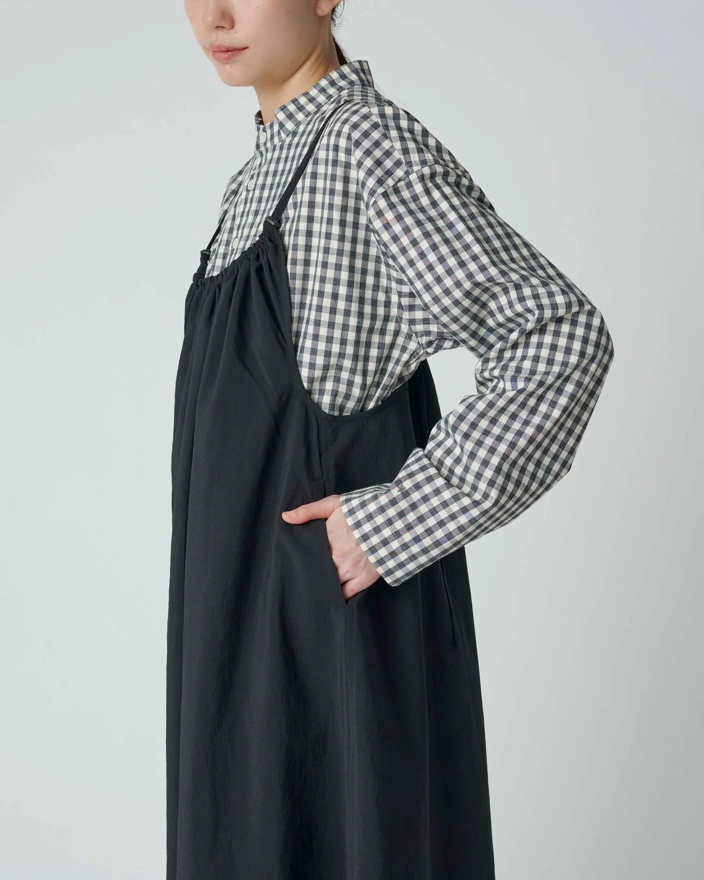 SNOW PEAK PE LIGHT POPLIN DRESS - NAVY