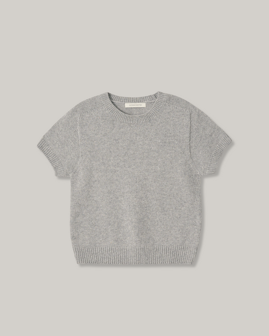 NOTHING WRITTEN PUNO SHORT SLEEVE KNIT - GREY