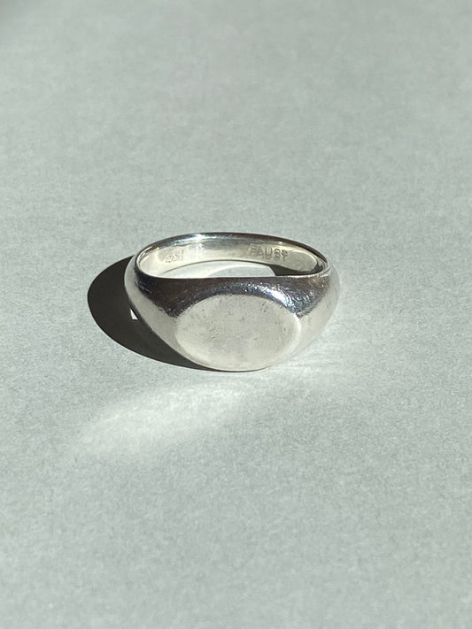 FAUST WORKSHOP PASSAGE SIGNET RING - SILVER