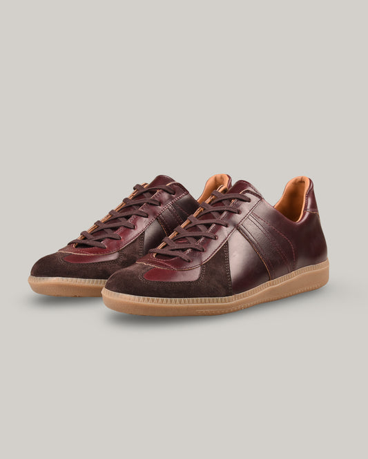 REPRODUCTION OF FOUND - GERMAN MILITARY TRAINER - BURGUNDY HORWEEN