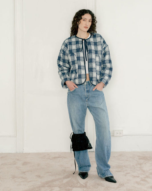 A BRONZE AGE RIO BOMBER - MOLLY PATCH PLAID