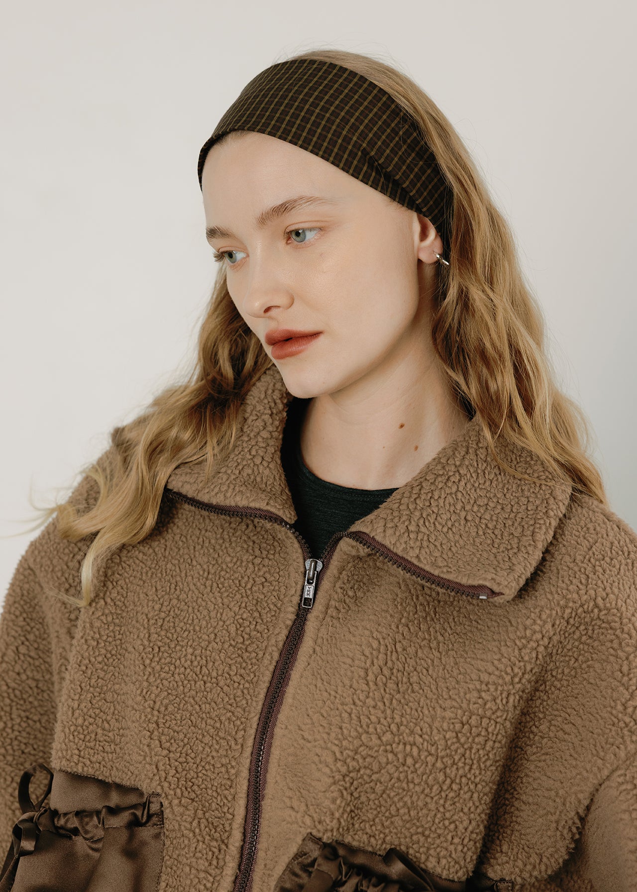 A BRONZE AGE - RIVIERA HEADBAND - TOASTED GINGHAM