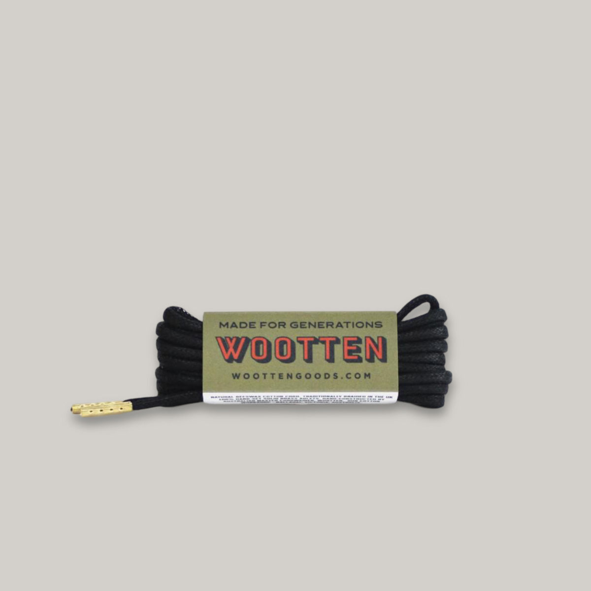 WOOTTEN 2MM ROUND LACES 75cm