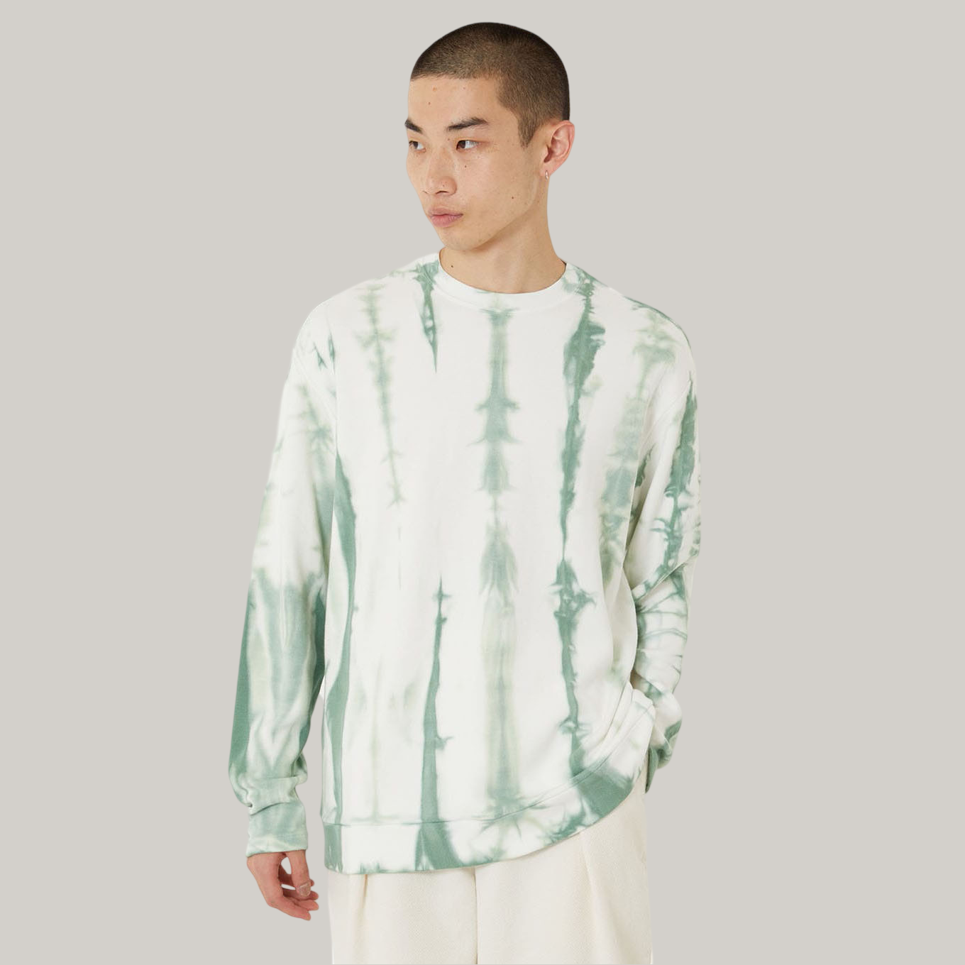 BLUE BLUE JAPAN SHIBORI PULLOVER - LIGHT GREEN