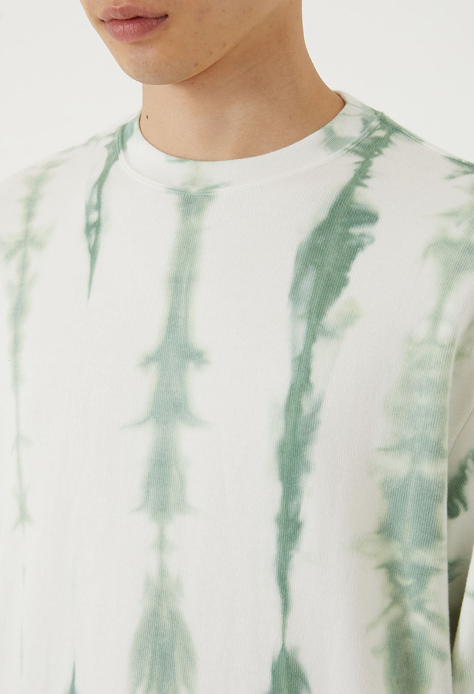 BLUE BLUE JAPAN SHIBORI PULLOVER - LIGHT GREEN