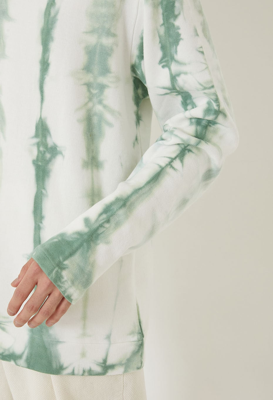 BLUE BLUE JAPAN SHIBORI PULLOVER - LIGHT GREEN