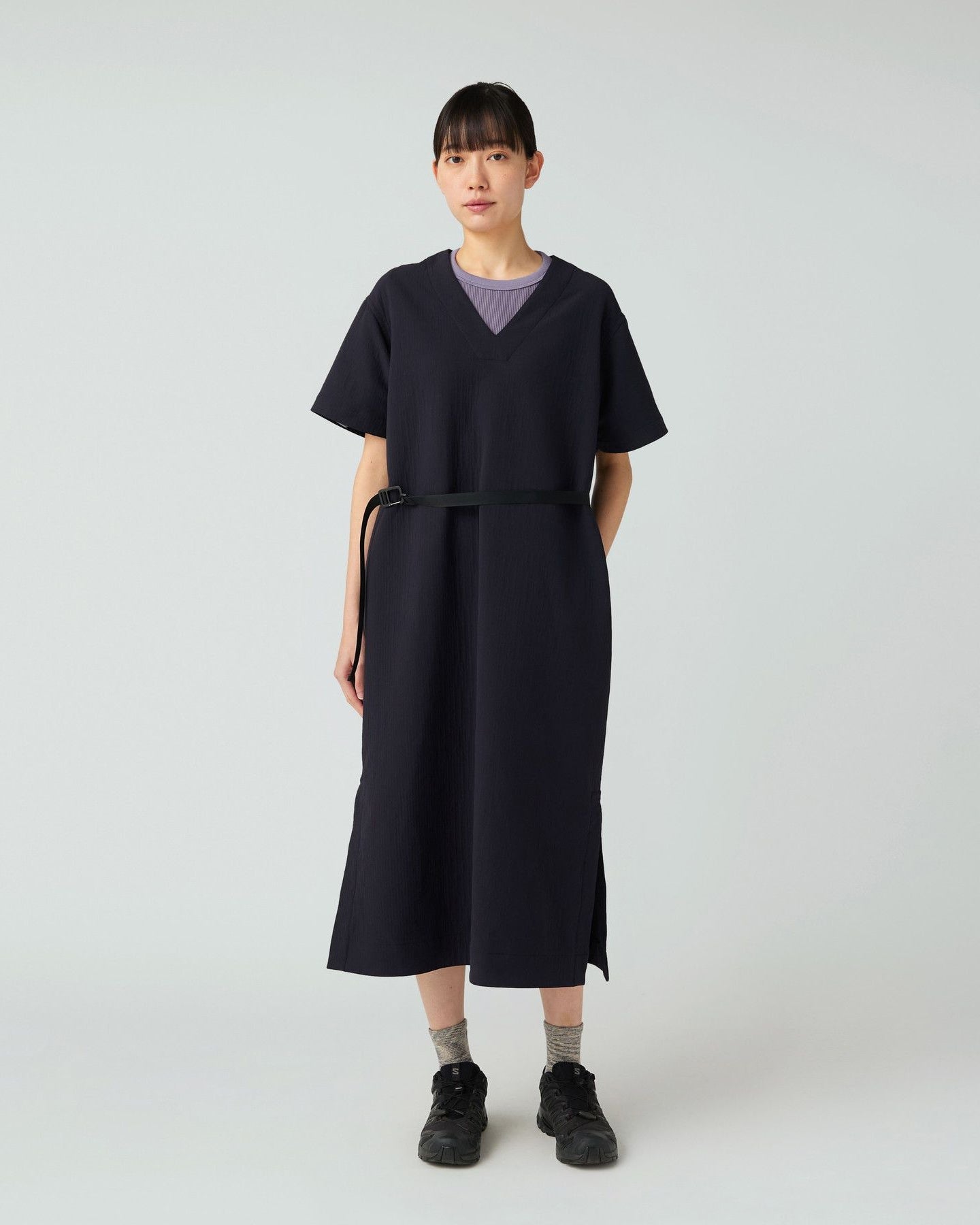 SNOW PEAK EASY CLOTH DRESS - DARK NAVY