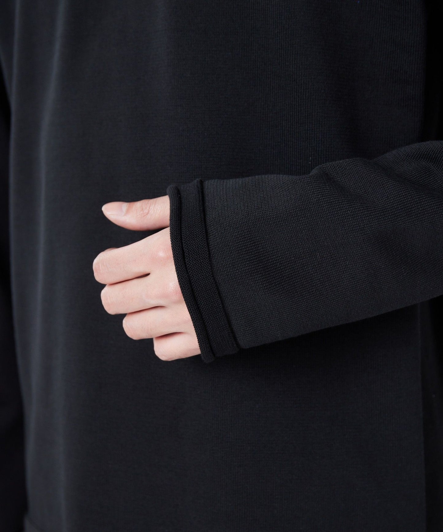 SNOW PEAK WATER-REPELLENT KNIT PULLOVER - BLACK