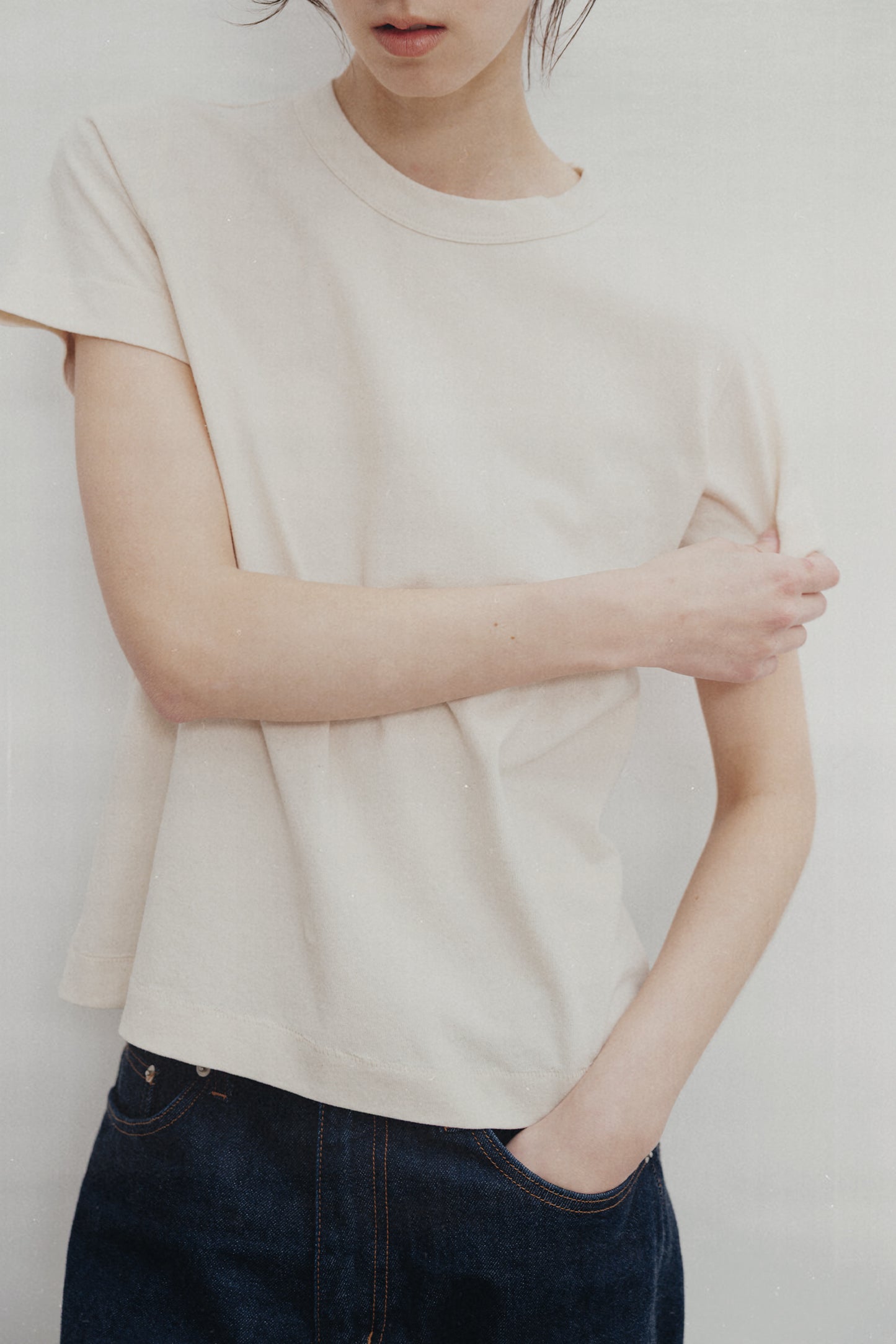 NOTHING WRITTEN STANDARD WASHED T-SHIRT - IVORY