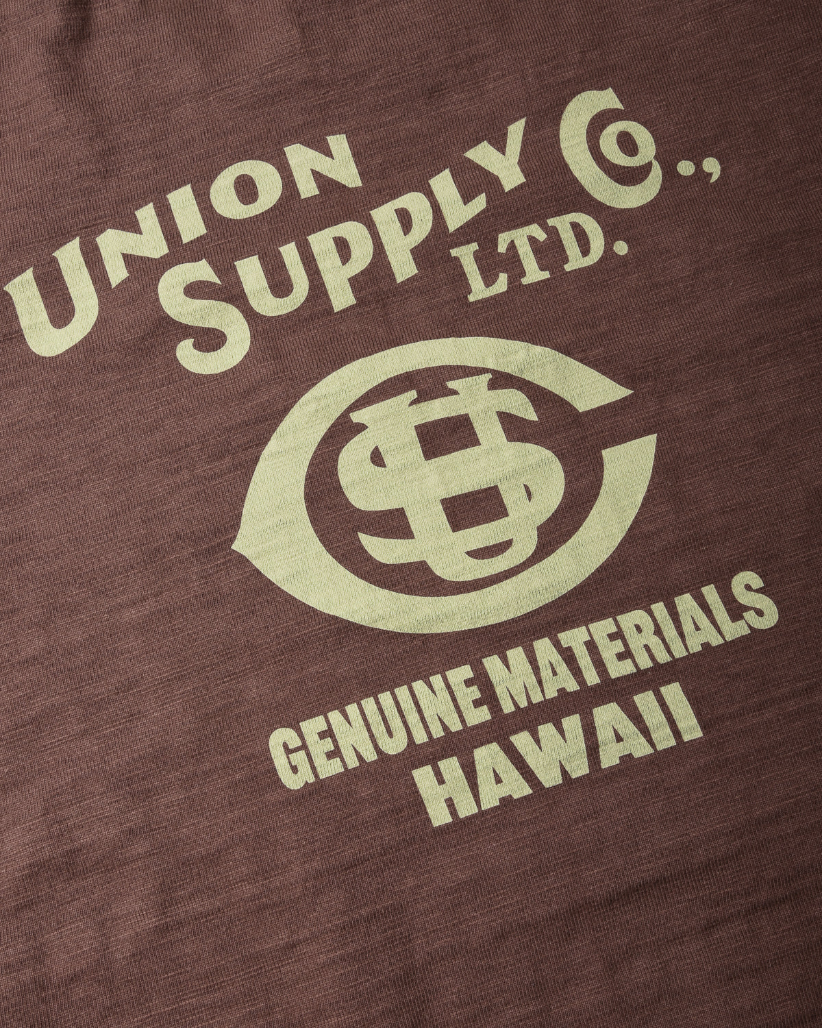 UNION SUPPLY LOGO TEE - BROWN