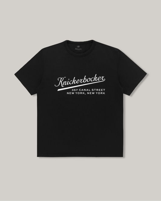 KNICKERBOCKER STADIUM HEAVYWEIGHT T-SHIRT - BLACK