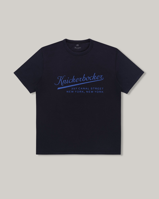 KNICKERBOCKER STADIUM HEAVYWEIGHT T-SHIRT - NAVY