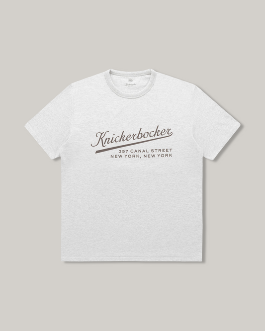 KNICKERBOCKER STADIUM HEAVYWEIGHT T-SHIRT - OAT GREY