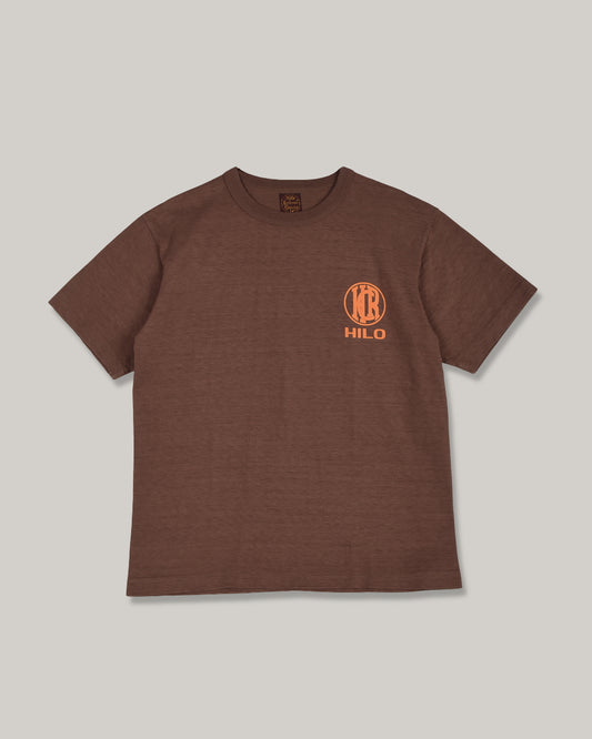 HILO RAILROAD LOGO TEE - BROWN