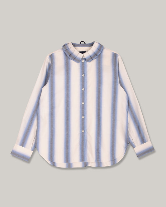 WORK WORKS WOMENS PLEATED WORK SHIRT - BLUE CHECK