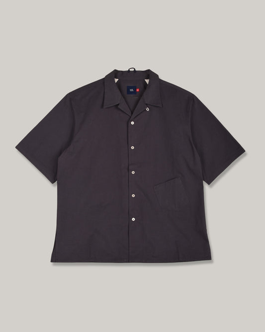 WORK WORKS MENS PATCH POCKET HAVANA SHIRT - PALE NAVY